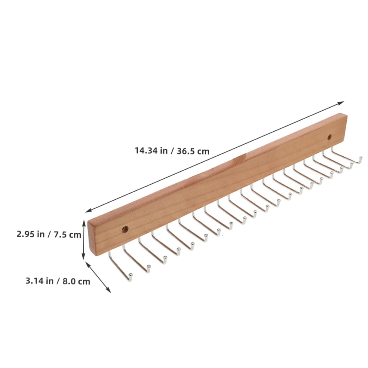 SOESFOUFU 2pcs Wooden Wall Mounted Tie and Belt Rack Organizer Space Saving Closet Storage for Neckties and Belts and Elegant Design for Clutter Organization