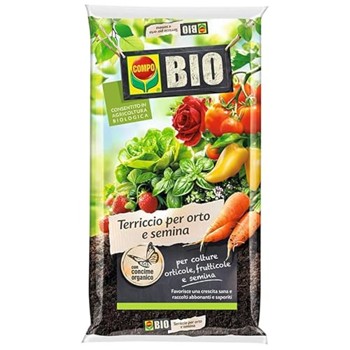La zappa Terriccio bio per orto e semina substrato professionale Biologico Lt 50