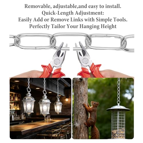 Image of Sangle Soppfy Vingage Canopy Kit and Pendant Light Fixture Chain for Chandelier or Swag Light Fixtures,Maximum Weight of 60 Pounds, 6 feet,Heavy Duty,5 Inches Diameter (Silver)