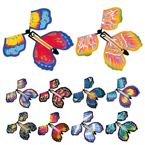 10 Stück Magische Schmetterling Spielzeug, Fliegender Schmetterling Karte, Magic Flying Butterfly Card Wind up Butterfly Kinder Überraschung Geschenk für Geburtstag, Hochzeit (Zufällige Farbe) 10 Stück Magische Schmetterling Spielzeug, Fliegender Schmetterling Karte, Magic Flying Butterfly Card Wind up Butterfly Kinder Überraschung Geschenk für Geburtstag, Hochzeit (Zufällige Farbe)
