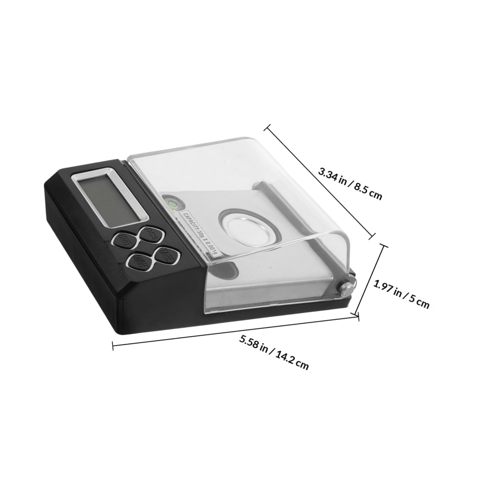 Bilancia Elettronica di Precisione Milligrammo 30g/0,001g Portatile per Uso Scientifico e Cucina Padella Sensibile e Design Compatto per Verifiche Scientifiche e Pesatura