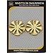 Smith & Warren Five crossed Fire Chief Bugles Collar Brass Rank Insignia Gold Finish Fire Uniform Pin