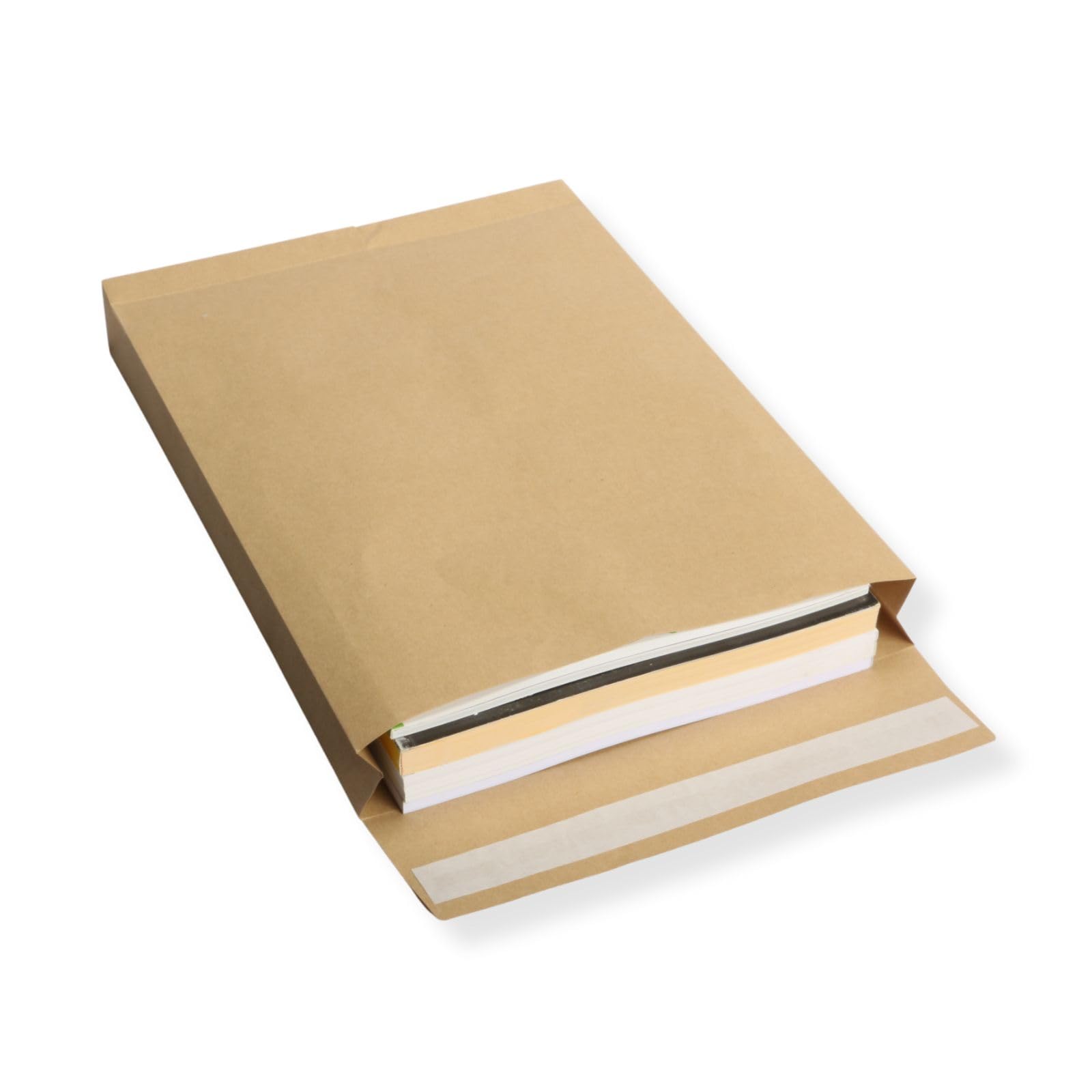 1500 Stück Faltentaschen 250x353x40 mm B4 braun haftklebend ohne Fenster Versandtaschen Umschläge Briefumschläge