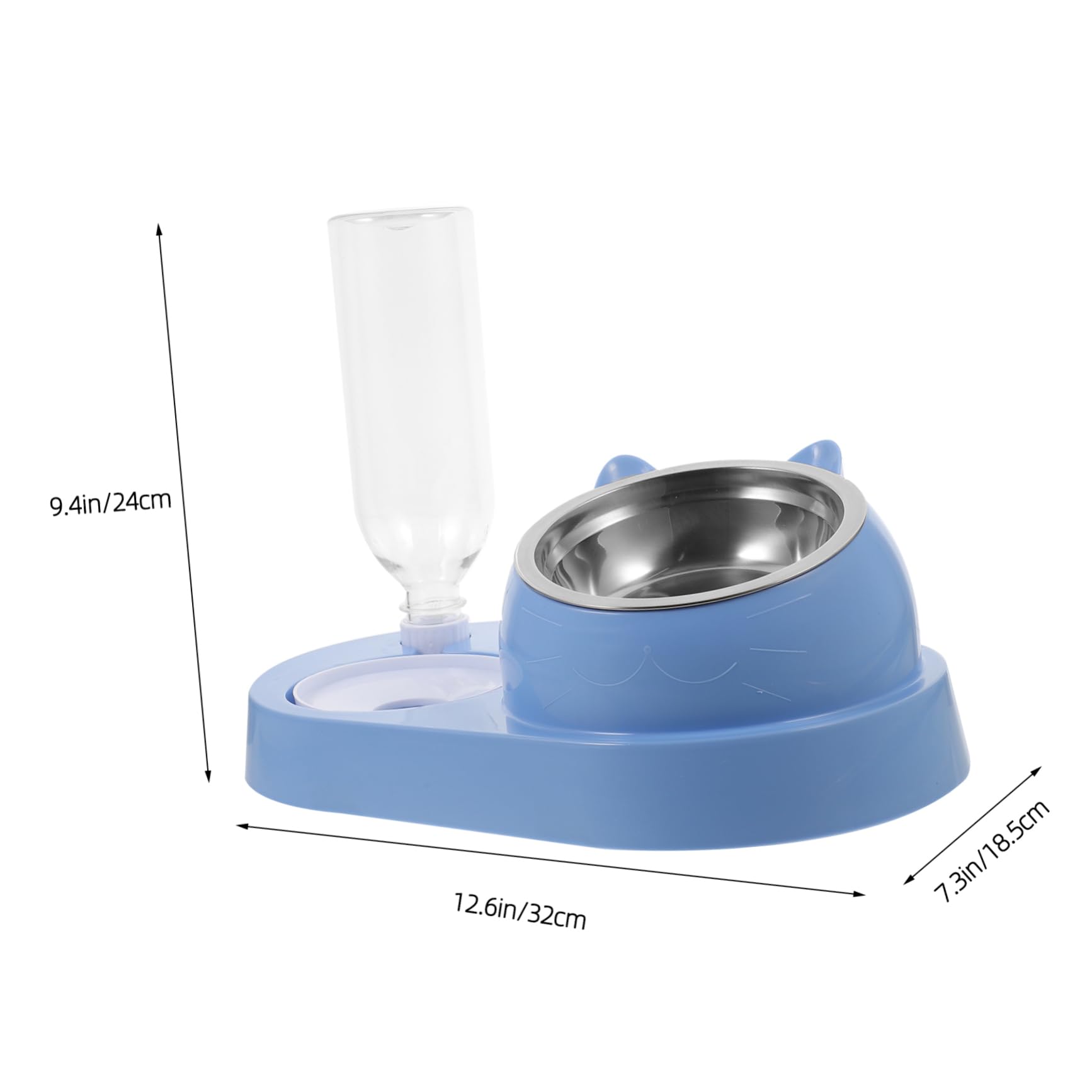 GRIRIW Dog Feeder and Cat Bowls Convenient Multiuse Pet Food and Water Dispenser for Cats and Dogs Smooth Design Easy to Fill for All Pets