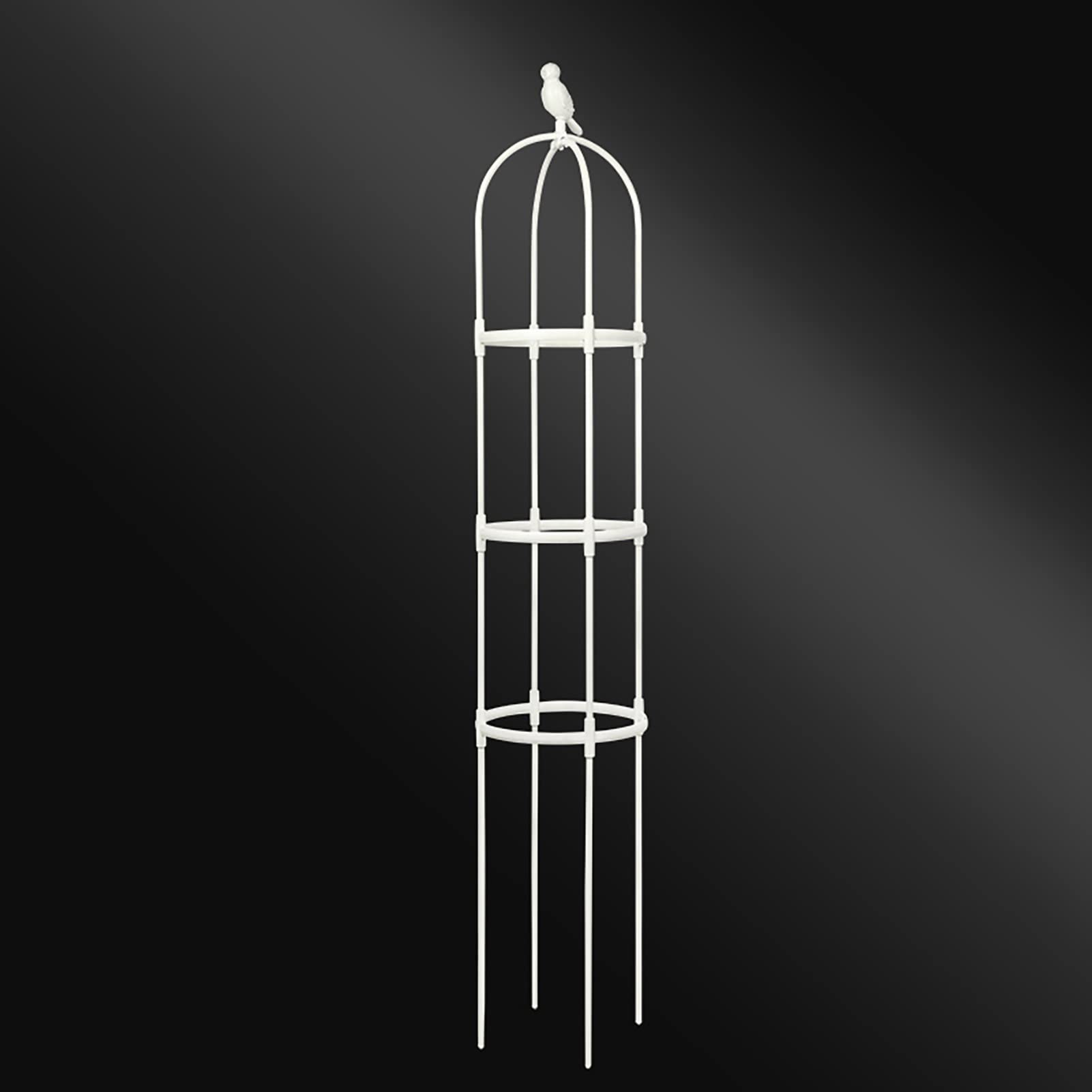 OWOHYG Garden Climber Shelf Flower Racks Climbing Vines Rack Plants Stand Trellises Cucumbers Trellis Roses Vegetables Pots Support Frame.150cm-White