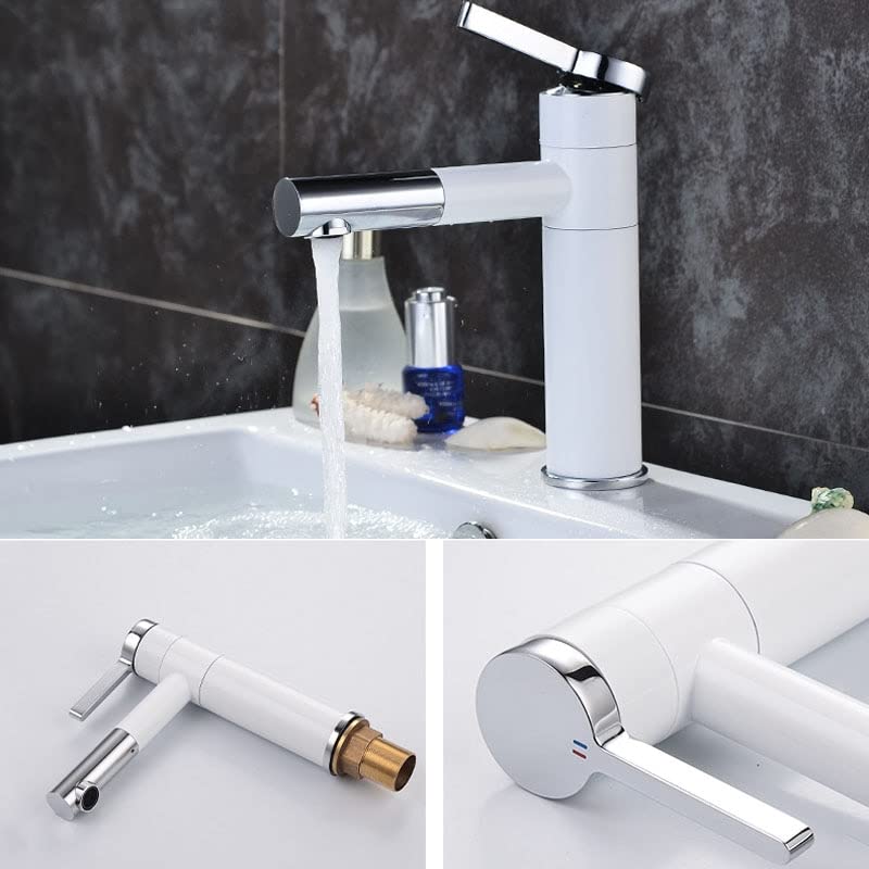 Robinet de lavabo rotatif mitigeur 360 degrés en acier inoxydable robuste - 4