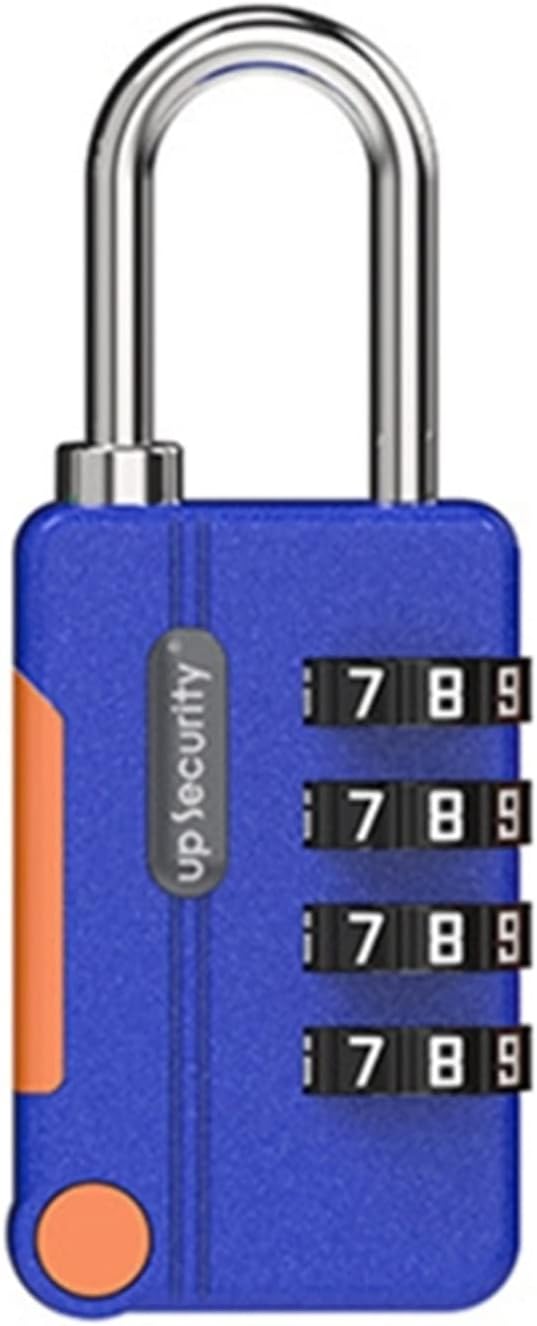 Code Padlock, 4 Digit Combination Padlock Aluminum-Alloy Security Lock Password Lock for Backpacks Gym School Lockers Padlocks(Black)