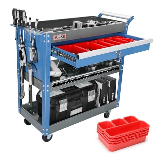 Durable 3-Tier Rolling Tool Cart