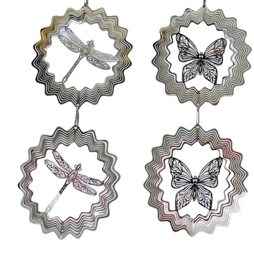 Campanillas eólicas de acero inoxidable reflectantes y antioxidantes para ventana 8