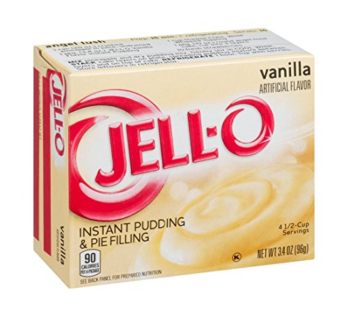 Jell-O Instant Pudding & Pie Filling Mix, Vanilla Flavor, Smooth & Creamy Dessert for Baking, Pies, Parfaits & No-Bake Recipes, 3.4 oz (Pack of 24)