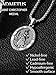 ADMETUS Sterling Silver Saint St Christopher Medal Amult Pendant Necklace Protection Jewelry Religious Gifts for Men