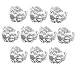 Find-Its - Findings For Fused 10-Piece Adjustable Filigree Rings, Silver Plated