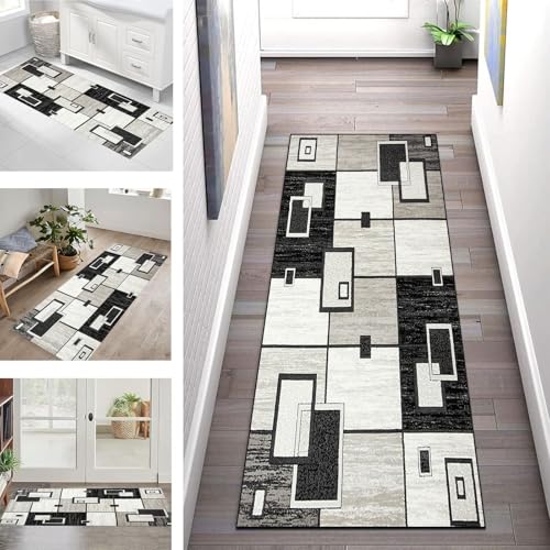 Alfombra de pasillo moderna decorativa 40x270 suave lavable 2