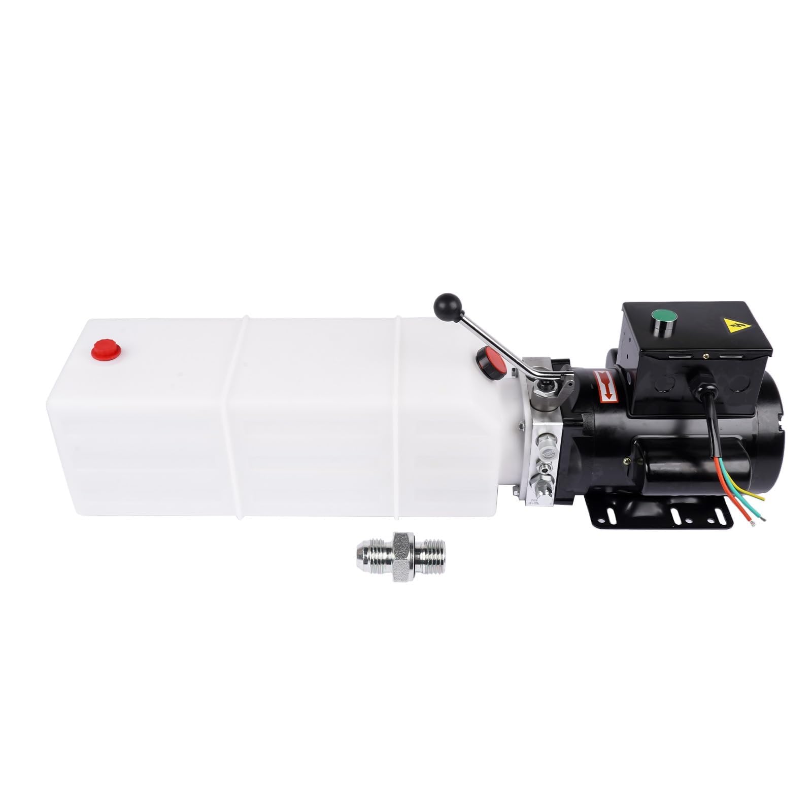Hydraulikpumpenaggregat, elektrische Hydraulikpumpe für Kippanhänger, mit 10-Liter-Tank, geeignet für Hebebühnen, Rampen, Kippanhänger, Kipper und schwere Hebe- und Kippanwendungen.
