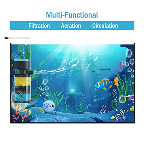 Kulife QF-088 3-Stage Aquarium Filter In-Tank Filter Internal Filter Fish Turtle Filter thumb #1