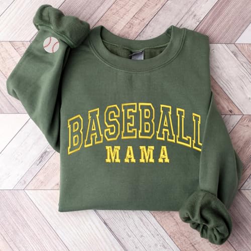 Custom Embroidered Softball Mom Sweatshirt, Personalized Softball Mama Hoodie, Sport Mom Christmas & Mothers Day Gift3