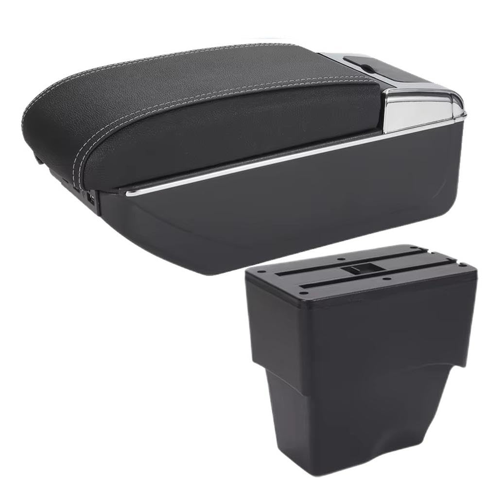 Sxqpocar B3 Black White 7Usb For Fiat Pulse 2023 Car Armrest Box Central Auto Storage Box Replacement Parts