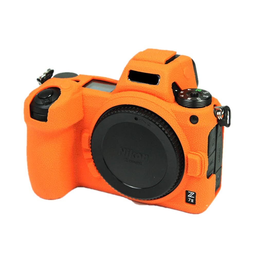 Custodia per fotocamera Borsa Arancione Morbido Silicone Anti-Skid Texture Armatura Skin Body Cover Protector per Nikon Z6 II Mirrorless Camera