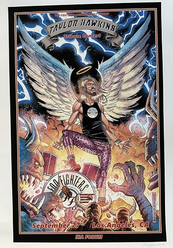 Affiche Foo Fighters concert Los Angeles décoration murale rock salon - 2
