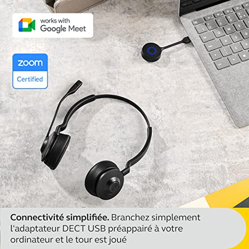 Jabra Engage 55 – Micro-casque stéréo sans fil avec adaptateur DECT USB-C Link 400, Microphone à réduction de bruit, Longue portée, Protection auditive -Certifié Google Meet/Zoom, Compatible UC – Noir - Les Beatles, Paul McCartney, John Lennon, RIngo Starr, George Harrison Jabra Engage 55 - Micro-casque stéréo sans fil avec adaptateur DECT USB-C Link 400, Microphone à réduction de bruit, Longue portée, Protection auditive -Certifié Google Meet/Zoom, Compatible UC - Noir – Image 7