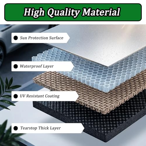 Auvent de terrasse imperméable et résistant aux UV avec toile polyester 300g/m² - 5