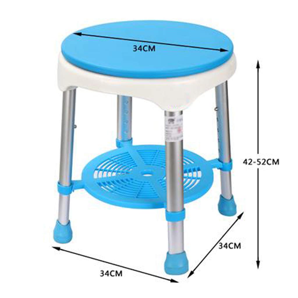 Manejar Giratorio Taburete de baño Asientos de Ducha para discapacitados Silla elevadora de bañera con Asiento Giratorio Bandeja extraíble para Mujeres de Edad Avanzada/discapacitadas/Embarazada