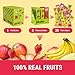 BOB SNAIL Healthy Fruit Snacks for Kids and Adults – 30 Fruit Leather Snacks with Apple, Banana, Strawberry – Vegan Low-Carb Variety Pack Strips for Kids – Sugar Free Jerky Bars