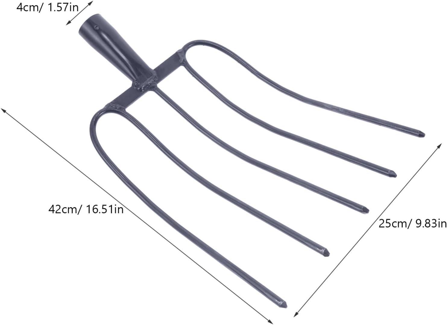 Prong Manure Fork Multi Functional Farming Tool for Grass Hay and Manure for Use Iron Construction