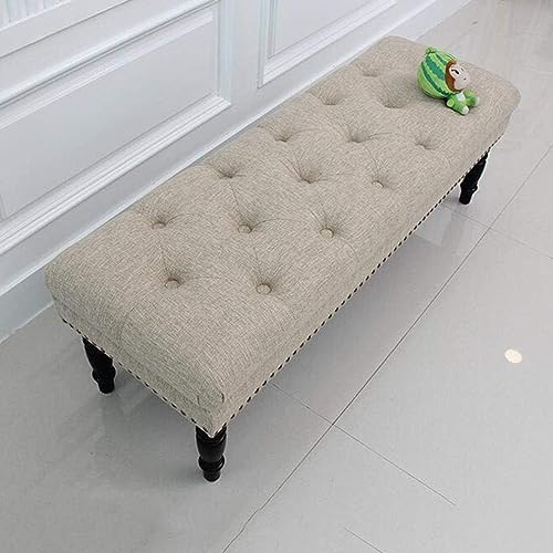 Tabouret de lit de chambre capitonné pour optimiser l'espace de nuit - 7