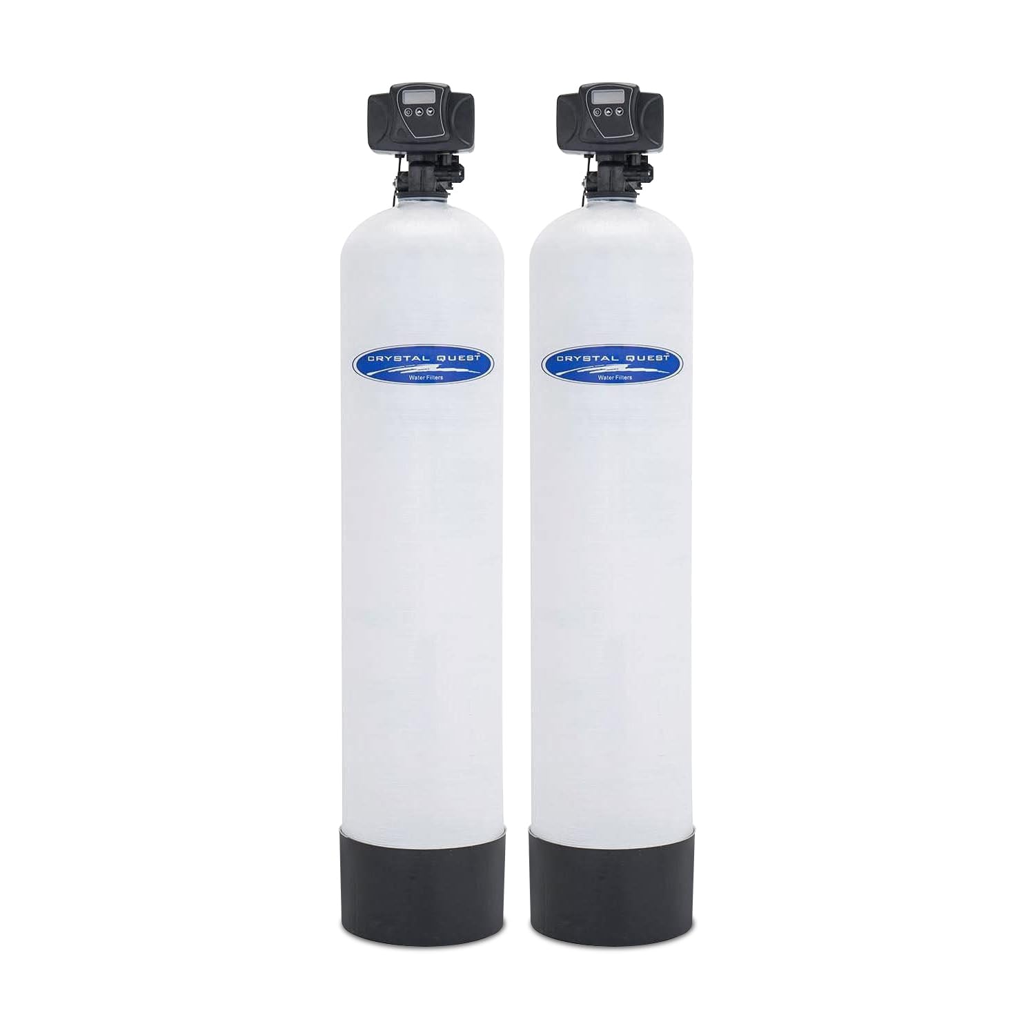 Crystal Quest Smart + Fluoride | Whole House Inline Water Filter | Fiberglass | Automatic Backwash