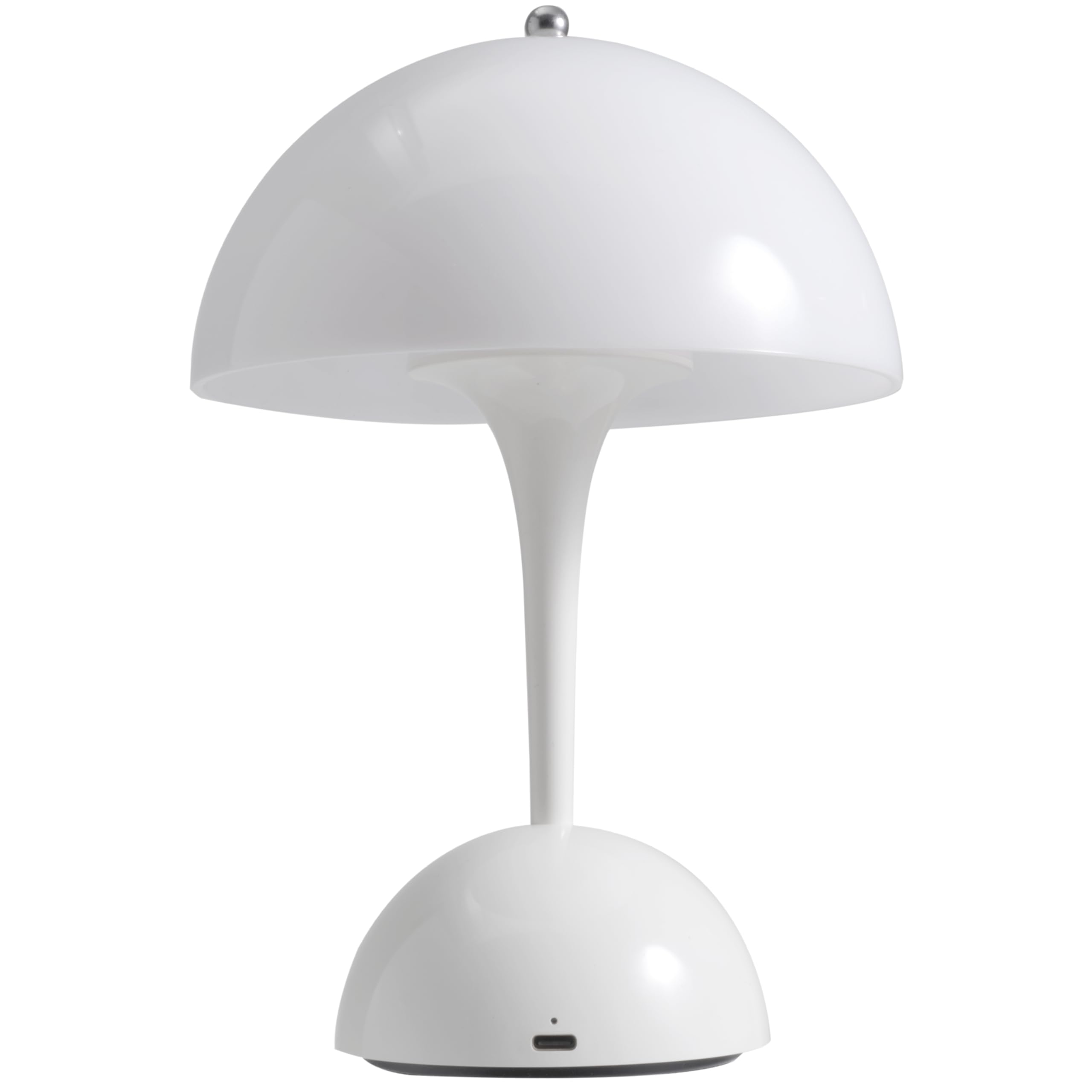 LED Tischlampe | Stil 24cm | Pilzlampe Akku Nachttischlampe, Schreibtischlampe Dimmbar, Warmweiß 2700K, Touch-Dimmer, IP44, kabellose Design Tischleuchte für Wohnzimmer, Büro, Balkon Terasse