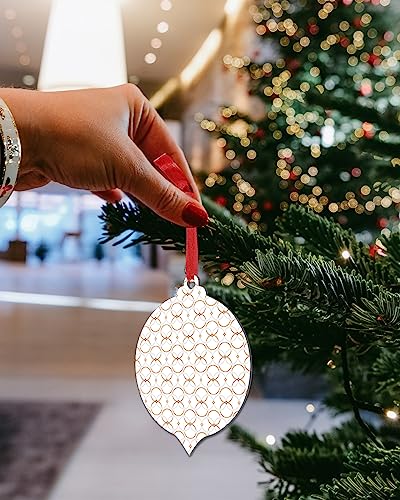 2023 Christmas Hanging Ornament Geometric Circle Morocco Flowers Plaid Xmas Tree Decorations Set Of 8,Acrylic Christmas Ornaments With Ribbon For Home Holiday Party Decor Minimalist Geometry #TOP2