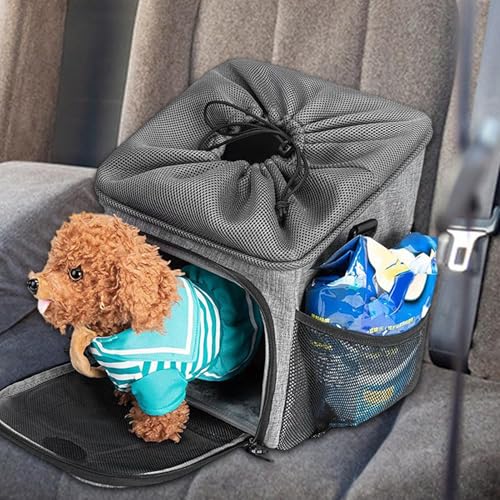 Asiento canino para bicicleta con malla transpirable y bolsa desmontable 4