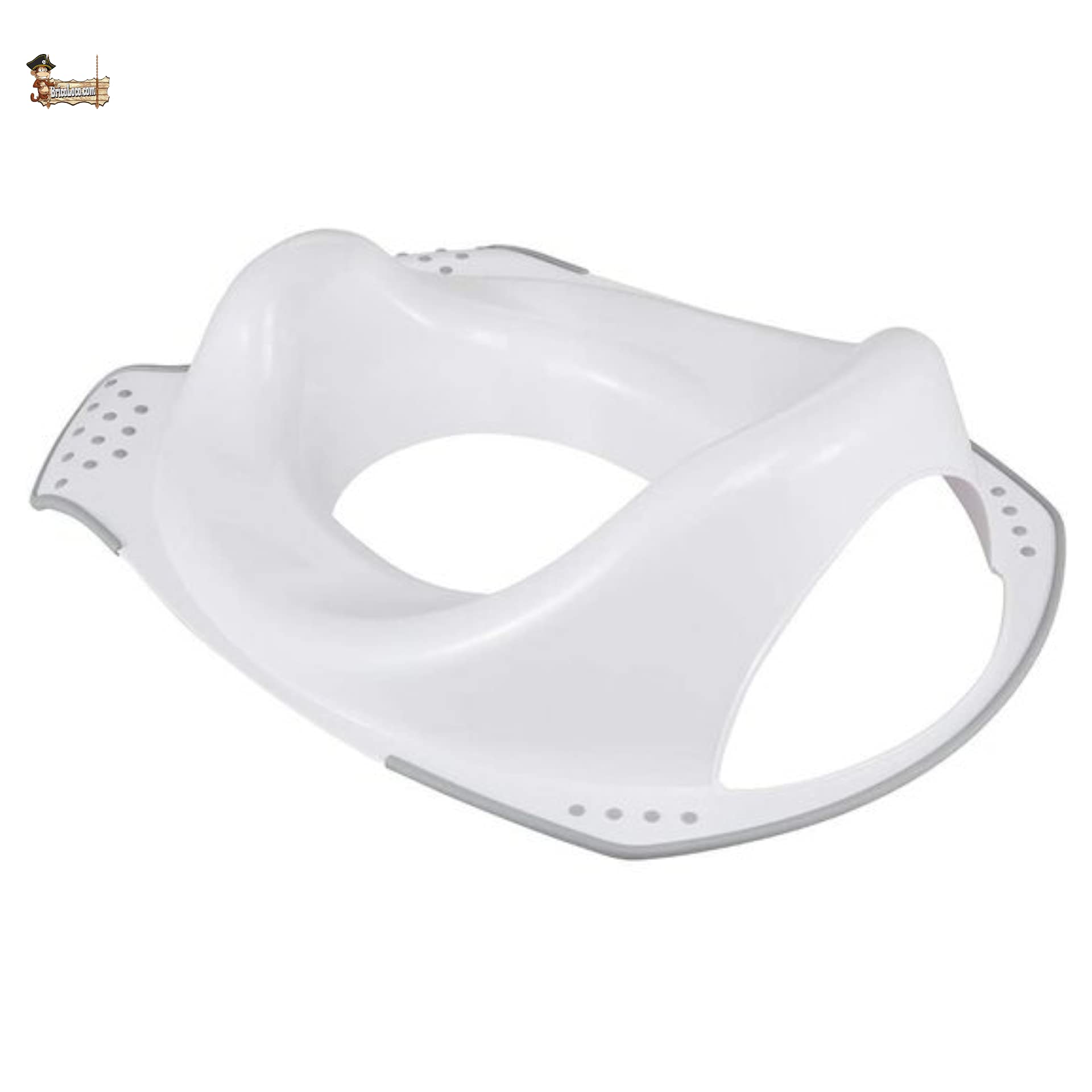 BricoLoco. Reductor original inodoro WC infantil, para niños y bebes de 18 a 4 años. En color blanco y con el dibujo de una estrella. ES ANTIDESLIZANTE. (2 uds)
