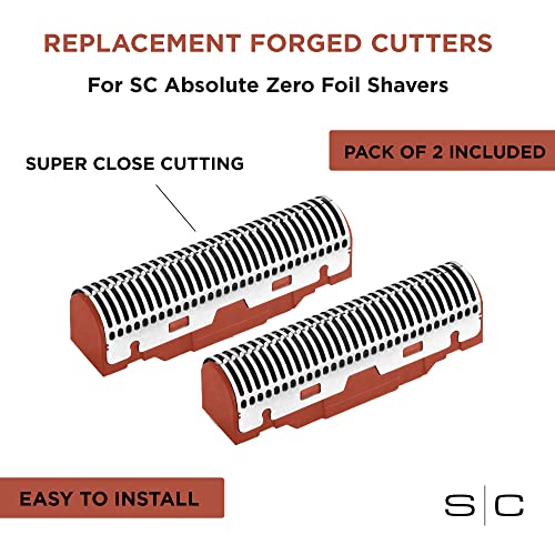 Stylecraft Replacement Set Of 2 Red Forged Cutters For Absolute Zero Shaver #TOP2