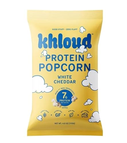 (1 Pack) ~ khloud White Cheddar Protein Popcorn - 4 Oz