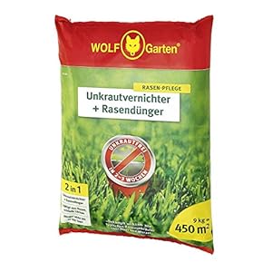 Wolf-Garten 3840745 Onkruidkiller + Gazon Meststof, Beige, voor 450m²