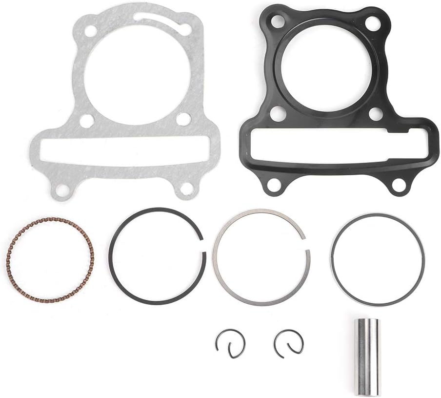 GY6 80 Moped Scooter Engine Cylinder Rebuild Kit with Piston, Rings, Pin, and Gaskets Original Standard Replacement for High Performance
