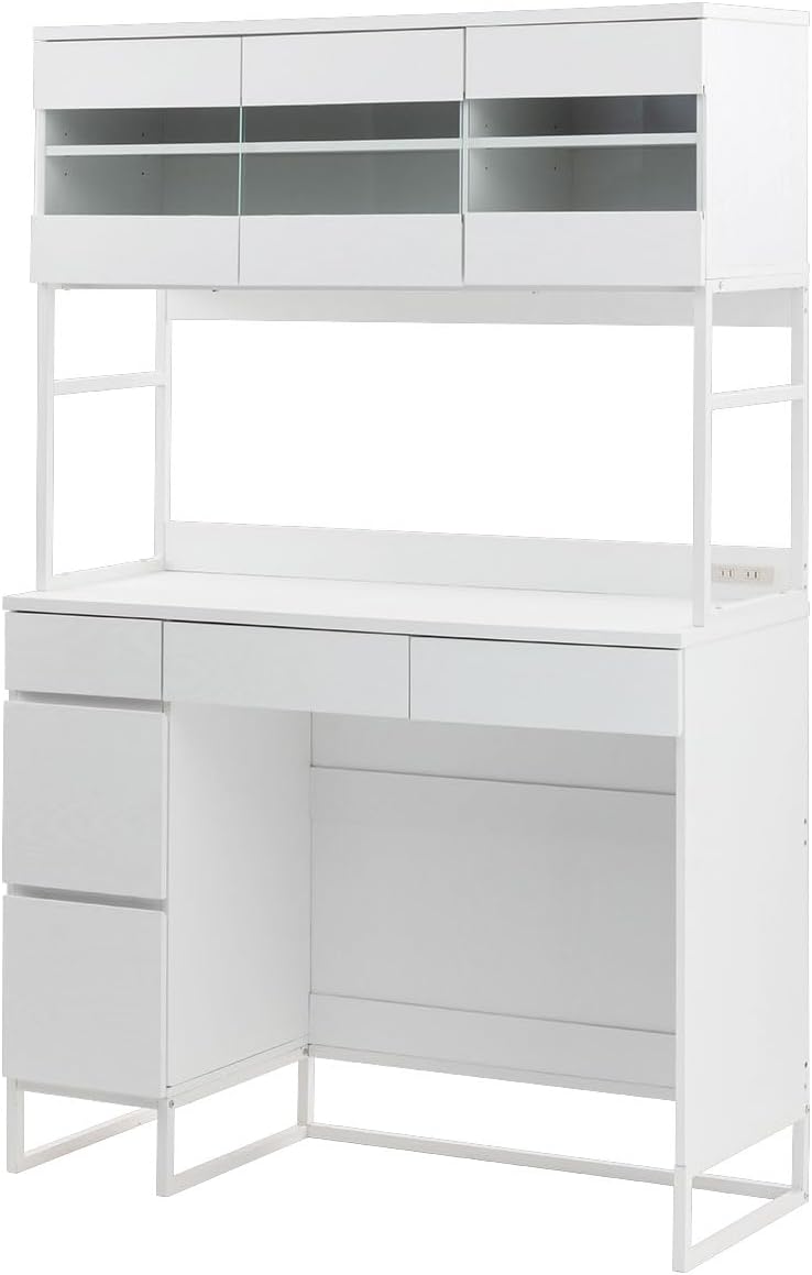 極美品】ストーン調 カップボード 120cm セラミック天板 カップボード