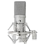 KEINE STÖRGERÄUSCHE: Die beiliegende Mikrofonspinne dient der Halterung des auna MIC-900S USB-Kondensatormikrofons. Die Nylon-Bespannung reduziert dabei resonante Schallschwingungen und Störgeräusche, die am Metall-Gehäuse entstehen können.