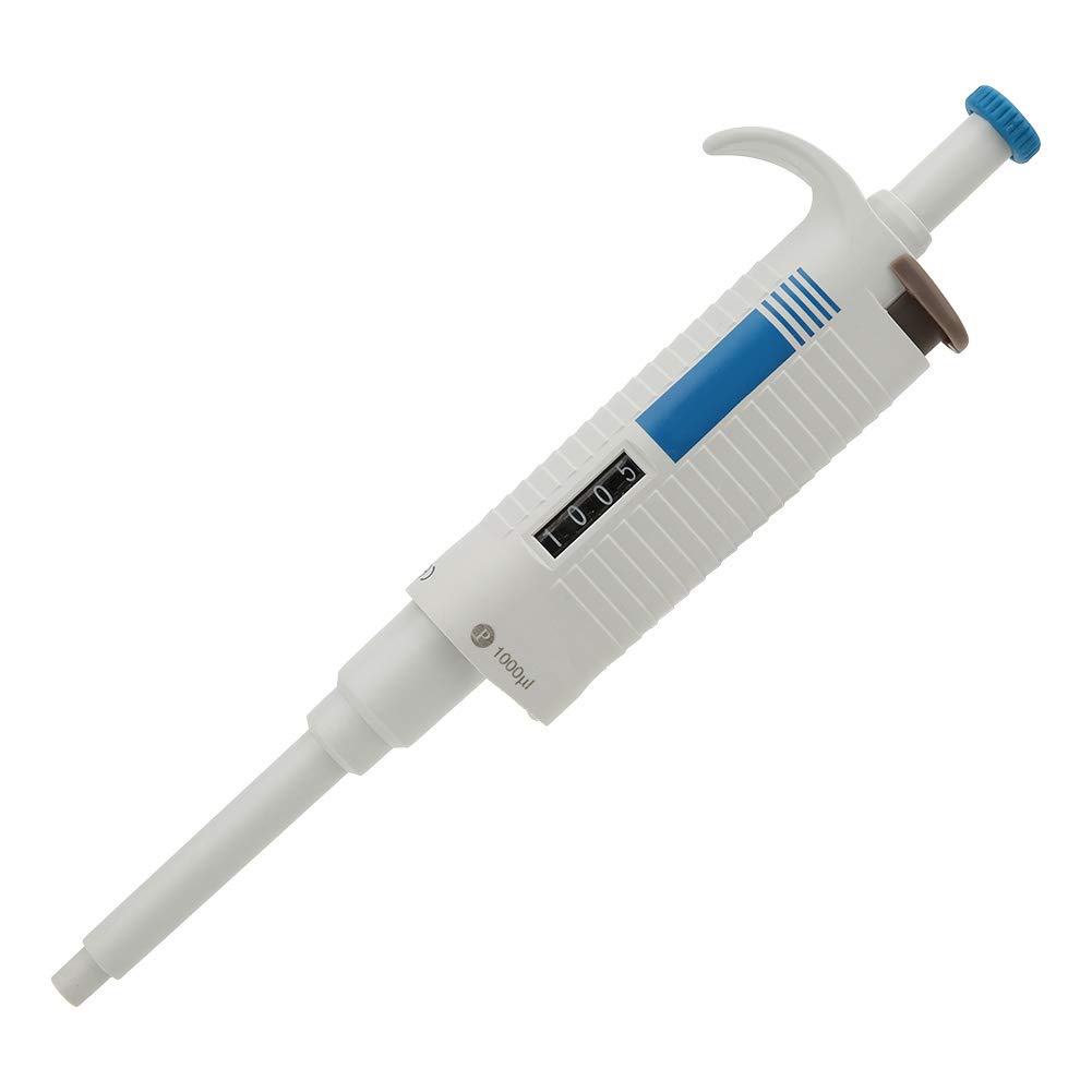 P1000 Micropipette, Laboratory Single Channel Micro Pipette, Adjustable 100-1000uL Manual Volume with Ergonomic Design [HIGHPRECISION Scientific Tool]
