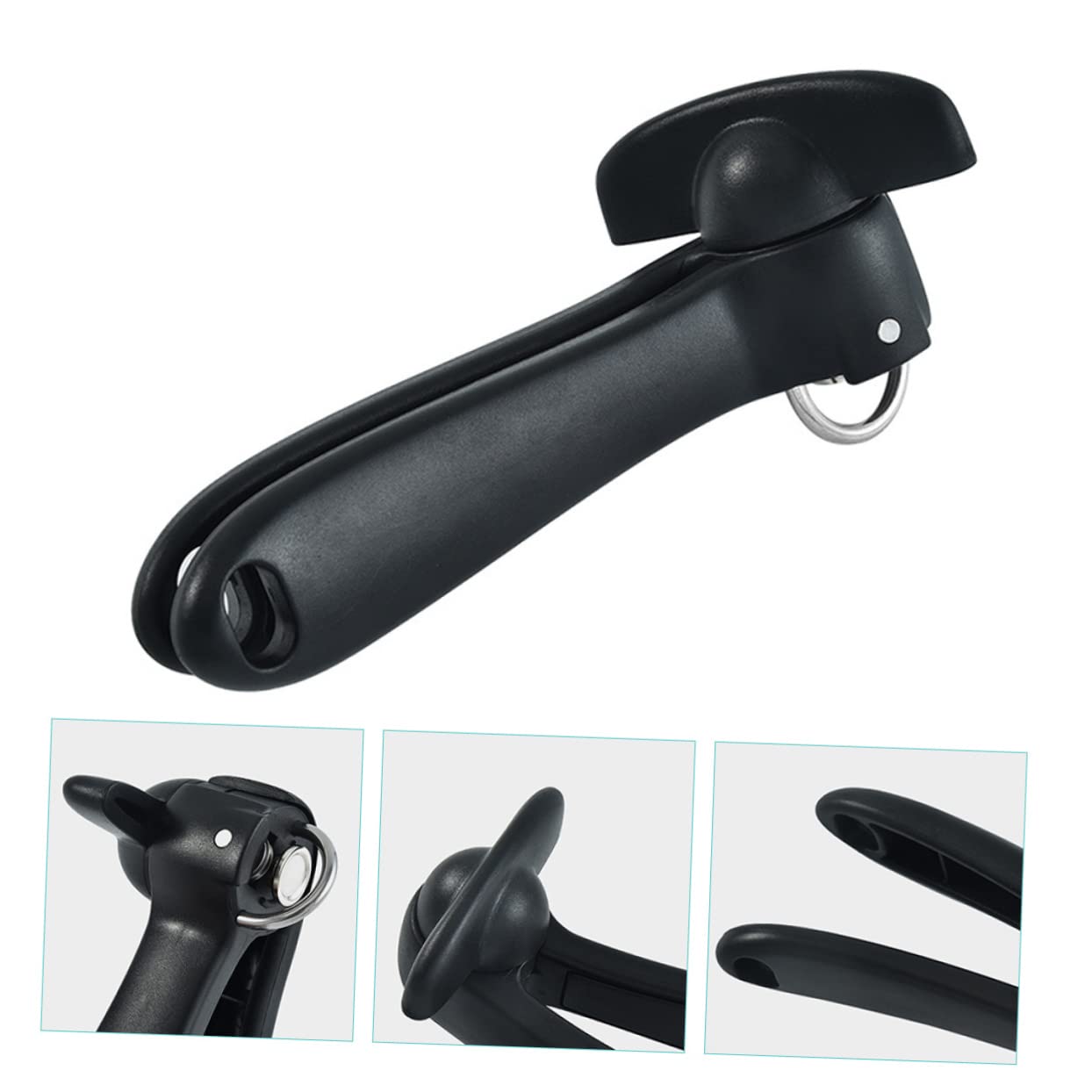 IMIKEYA 4 pezzi apriscatole apribottiglie coperchio da campeggio strumento per aprire lattine da campeggio apribottiglie portatile apribottiglie strumento per aprire barattoli in acciaio nero