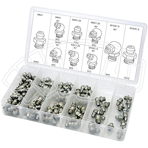 Kit 110 Ingrassatori Assortimento In Scatola Testina Ingrassatore Auto Trattore