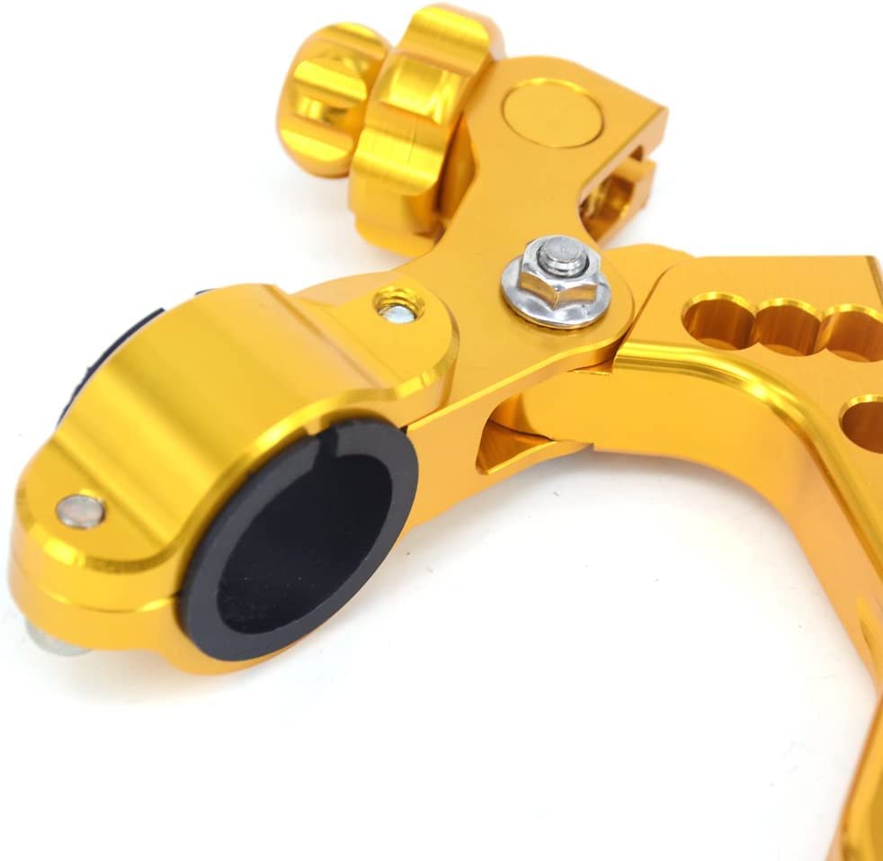 Leva Frizione Corta Per Moto Cross - Universale 22mm, 3 Marce Regolabile, In Alluminio 6061, Nero - Foto 5