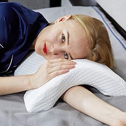 BIGXEN Arm Support Side Sleeper Prevent Hand Arm Numbness Protection Massage Pillow for Lunch/Hand and Neck Protect Pillow/Tunnel Shaped Memory Sponge Orthopedic Pressure