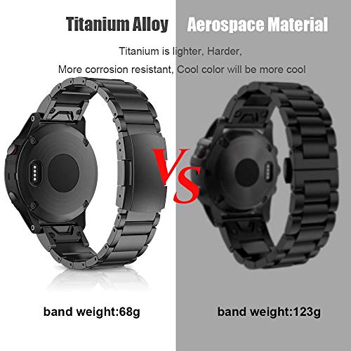 Bracelet alliage titane Garmin Forerunner 945 935 Fenix 5 6 7 - 4