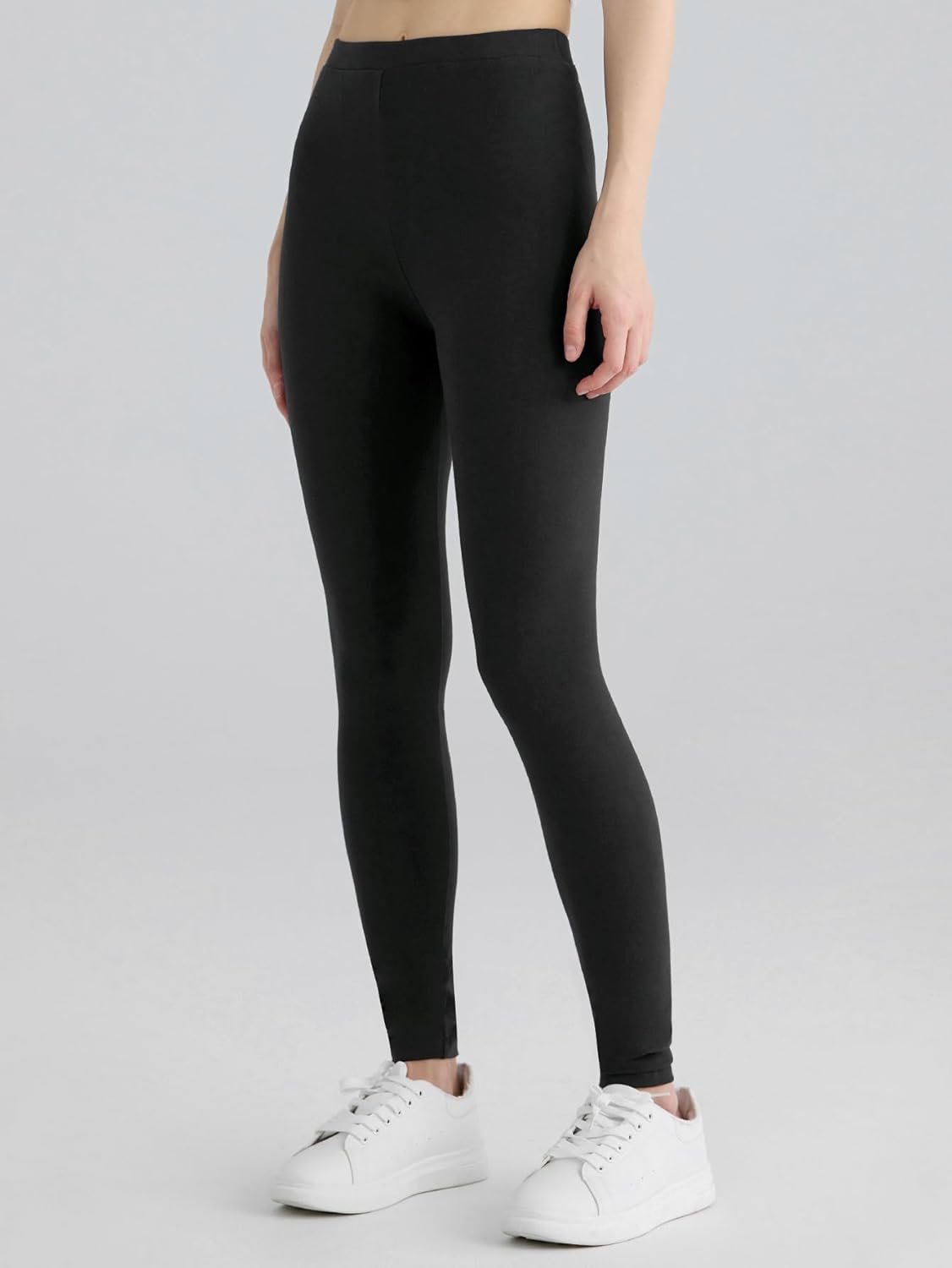 Weintee Women's 32" Inseam Tall Cotton Leggings Long Length - Image 2