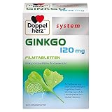 Doppelherz GINKGO 120 mg Filmtabletten – Zur Verbesserung einer altersbedingten kognitiven Beeinträchtigung und der Lebensqualität bei leichter Demenz – 120 Filmtabletten