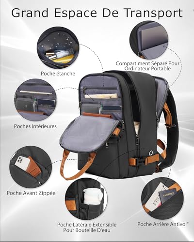 Organisateur De Valise Voyage : COOLIFE Sac à Dos sous Vide Voyage Easyjet 45x36x20 avec Pompe|... – Image 5