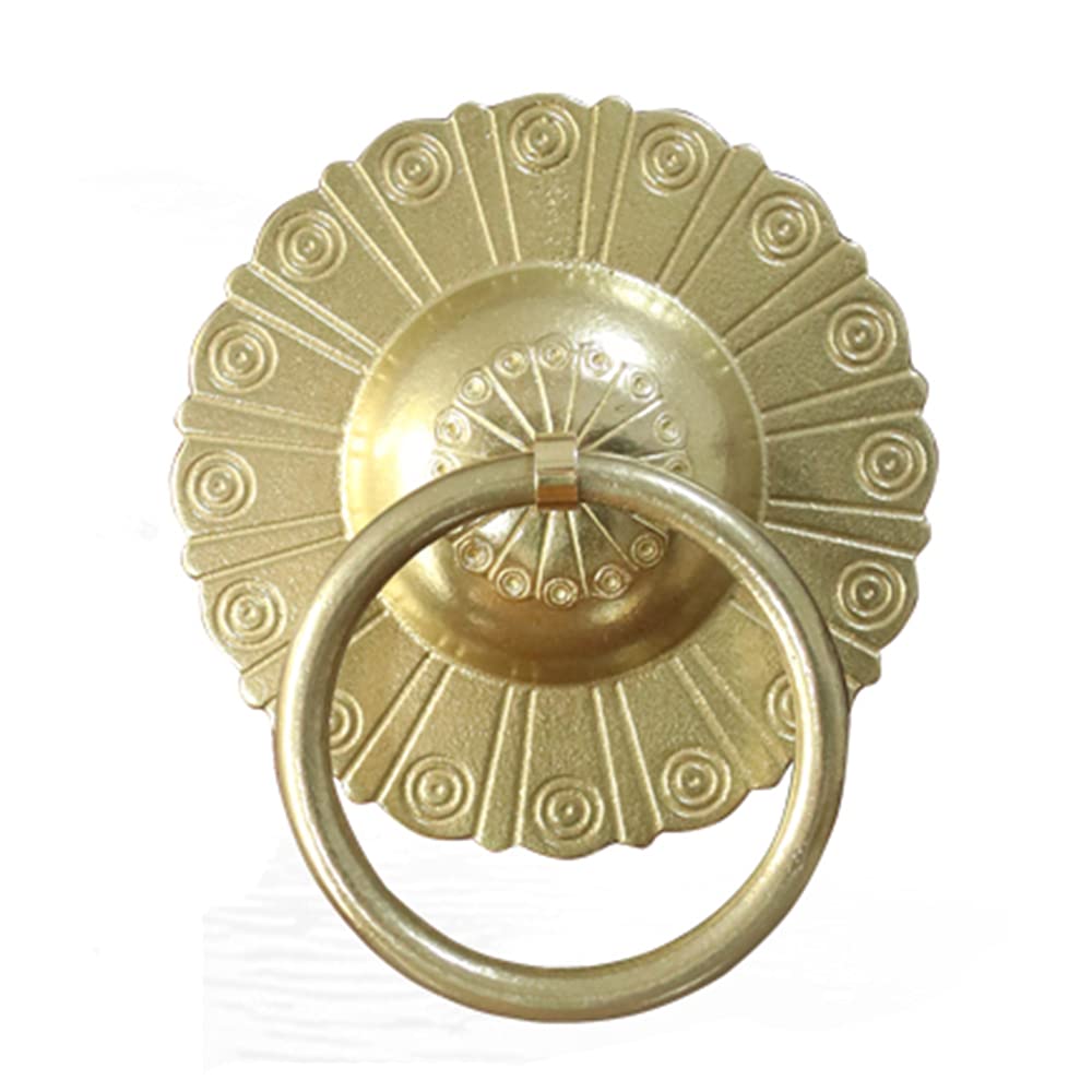 Heurtoir de porte antiquité laiton rond poignée de porte vintage 15.5cm